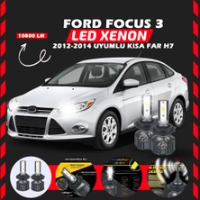 Ford Focus 3 2012-2014 Kısa Far Uyumlu Şimşek Etkili LED Xenon Premium Series H7