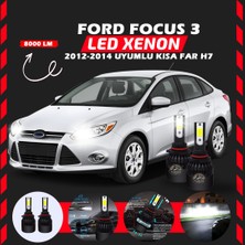 Ford Focus 3 2012-2014 Kısa Far Uyumlu Şimşek Etkili LED Xenon Light Series H7