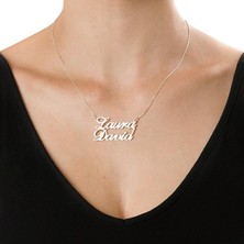 Kuyumcudükkanı Kuyumcudukkani "iki Katlı Isim Kolyesi"altın Renkli