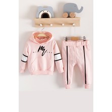 Candar 3-6-9-12-18 Ay Erkek Bebek Takımı Mini Zeo Desenli Pamuklu 2'li Pembe