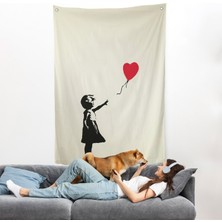 Harita Sepeti Banksy - Balonlu Kız Duvar Örtüsü - Girl With BALLOON-7310
