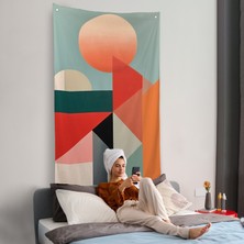 Harita Sepeti Modern Desenli Soyut Duvar ÖRTÜSÜ-7553