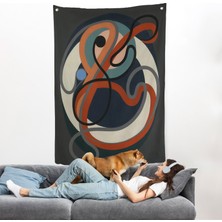 Harita Sepeti Auguste Herbin - Soyut Sanat Duvar ÖRTÜSÜ-8098