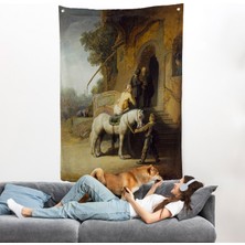 Harita Sepeti Rembrandt - Iyi Samiriyeli Duvar Örtüsü - The Good SAMARITAN-7430