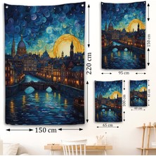 Harita Sepeti Vincent Van Gogh Tarzı Venedik Duvar ÖRTÜSÜ-7795