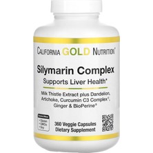 California Gold Nutrition Silymarin Complex Milk Thistle Extract Plus  360 Veggie Capsules