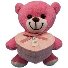 Sarego Kalp Kutu Peluş Ayıcık Tatlı Şirin Romantik Aşk Paketi Sürpriz Yumoş Sevgi Kutusu Özel Gün Hediyesi