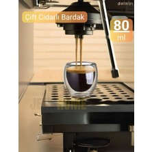 Jet’s Home 80 ml Espresso Bardağı Kahve Bardağı Çift Cidarlı Bardak Viski Bardağı