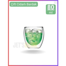 Jet’s Home 80 ml Espresso Bardağı Kahve Bardağı Çift Cidarlı Bardak Viski Bardağı