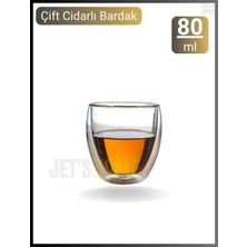 Jet’s Home 80 ml Espresso Bardağı Kahve Bardağı Çift Cidarlı Bardak Viski Bardağı