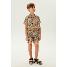 Nebbati Bg Store Erkek Çocuk Desenli Şort