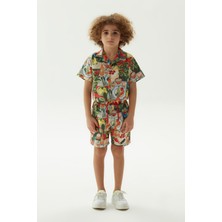 Nebbati Bg Store Erkek Çocuk Desenli Şort