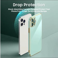 Cover Center iPhone 15 Pro Max Uyumlu Kılıf Parlak Gold Kenarlı Kamera Korumalı Silikon Kapak