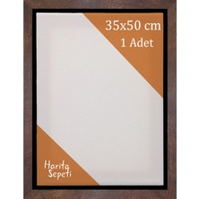 Harita Sepeti Kahverengi Çerçeveli 35X50 cm Boş Tuval Tablo