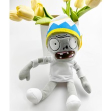 Elifeshop Ithal Kumaş Plants Vs. Zombies Pvz Serisi Sesli Karakter Figür Peluş Oyuncak Buckethead Mummy Zombie