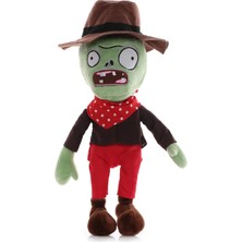 Elifeshop Ithal Kumaş Plants Vs. Zombies Pvz Serisi Sesli Karakter Figür Peluş Oyuncak Cowboy Zombie 28 Cm.