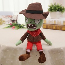 Elifeshop Ithal Kumaş Plants Vs. Zombies Pvz Serisi Sesli Karakter Figür Peluş Oyuncak Cowboy Zombie 28 Cm.