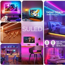 Suled Şerit LED 5 Metre Animasyonlu Tak Çalıştır Kumandalı Trafolu Rgb Şerit Işık Ambiyans