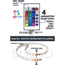 Suled Şerit LED 5 Metre Animasyonlu Tak Çalıştır Kumandalı Trafolu Rgb Şerit Işık Ambiyans