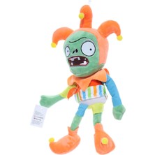 Elifeshop Ithal Kumaş Plants Vs. Zombies Pvz Serisi Sesli Karakter Figür Peluş Oyuncak Jester Zombie 28 Cm.