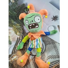 Elifeshop Ithal Kumaş Plants Vs. Zombies Pvz Serisi Sesli Karakter Figür Peluş Oyuncak Jester Zombie 28 Cm.