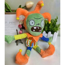 Elifeshop Ithal Kumaş Plants Vs. Zombies Pvz Serisi Sesli Karakter Figür Peluş Oyuncak Jester Zombie 28 Cm.