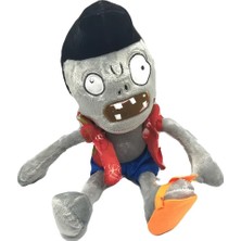 Elifeshop Ithal Kumaş Plants Vs. Zombies Pvz Serisi Sesli Karakter Figür Peluş Oyuncak Pompadour Zombie 28 Cm.