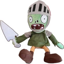 Elifeshop Ithal Kumaş Plants Vs. Zombies Pvz Serisi Sesli Karakter Figür Peluş Oyuncak Knight Zombie 28 Cm.