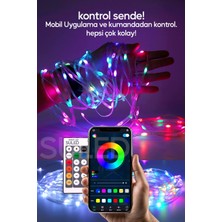 Suled Tv Arkası 10 Metre Bluetooth Telefon Kontrollü Smart Şerit LED Sese Duyarlı Kumandalı LED Işık