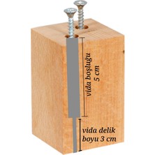 X-Perk Koltuk Masa Sandalye Kanepe  Sehpa Ünite Ağaç  Ayak Yükseltici Takoz Boy 8 cm En 5x5 cm