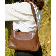 Casual Bag Kadın Rugan Günlük Omuz Çanta