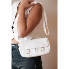 Casual Bag Beyaz Renk Kadin El ve Omuz Çantası
