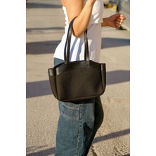 Casual Bag Keten Kumaş Makyaj Çantalı Kadın El ve Omuz Çantası
