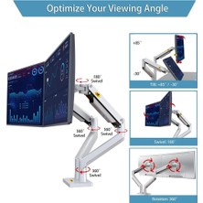 Ergoflex North Bayou Nb G32 22"-32" Amortisörlü 2-12KG Profosyonel Monitör Standı Gri