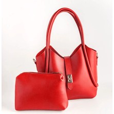 Casual Bag -Kadın Kırmızı Makyaj Çantalı Retro Omuz ve El Çantası