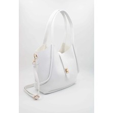 Casual Bag Beyaz Kadin Yavrulu Omuz Çanta