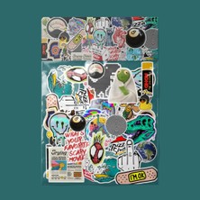 Sticker Karışık Havalı Sticker Paketi/ Bullet Journal Defter Çıkartma Ajanda Laptop Etiket