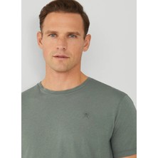 Hackett Bisiklet Yaka Haki Erkek T-Shirt HM500796