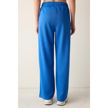 Penti Mavi Yüksek Bel Çizgi Detay Retro Pantolon