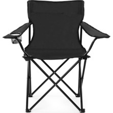 Tekno Trust Siyah Katlanır Çantalı Rejisör Kamp Sandalyesi Siyah Katlanabilir Tekli Metal