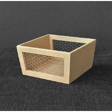 Altınyapı Hobi Market Telli Verev Sepet  Ham Mdf Boyasız
