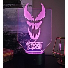 Lerad-Lazer Art Venom 3D Gece Lambası. 16 Renk+Dokunmatik ve Uzaktan Kumandalı Işık. Hediye Olarak Mükemmeldir.