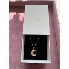 Asteria Jewelry Gold Ay Inci Kolye