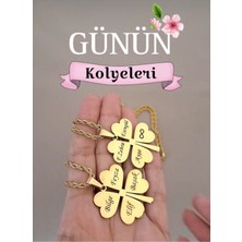 Can 4 Isimli Çelik Yonca Kolye Isimli Kolye