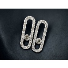 Demokan Kadın Küpe Vip Seri Zirkon Taş Mes Tasarım Küpe