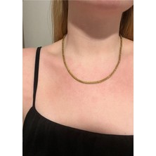 Asteria Jewelry Çelik Gold Hasır Kolye