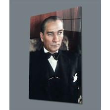 Exela Home Atatürk Dikey Cam Tablo Hediyelik Büyük Tablo Ev Ofis Dekoru