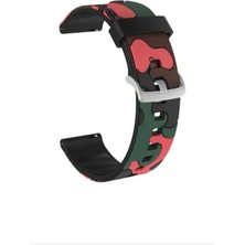 Markacase Amazfit Bip U - Bip U Pro İçin Kamuflaj Silikon Saat Kordonu