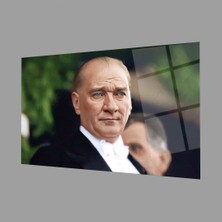 Exela Home Atatürk Portre Cam Tablo Büyük Hediyelik Ev Ofis Dekoru