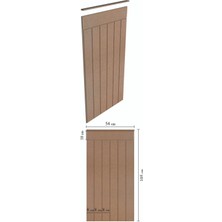 Neotan Boyanabilir Duvar Paneli -10 mm Ahşap - 105 x 54 cm Kolay Montaj - Kendin Yap-Dekoratif Duvar Çıtası